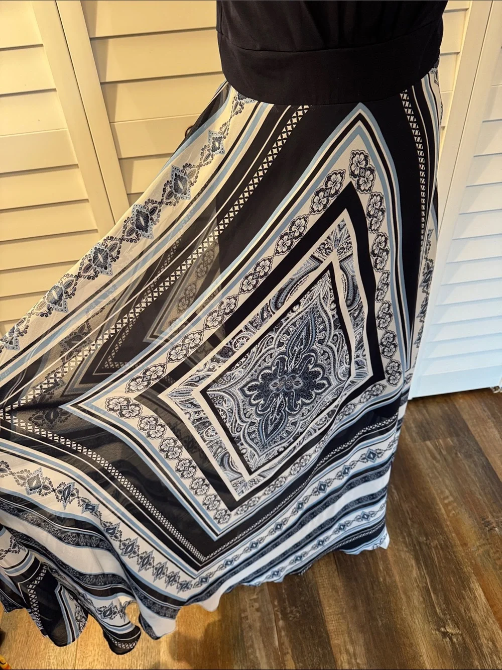 Sandra Darren Paisley Maxi Dress